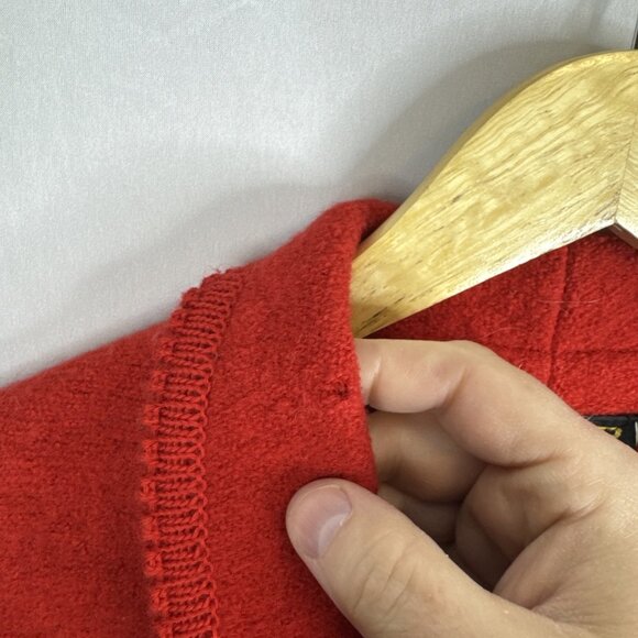 Geiger Tyrol Austrian Boiled Wool Jacket Red Women’s EU 44 Made in Austria - Picture 5 of 9